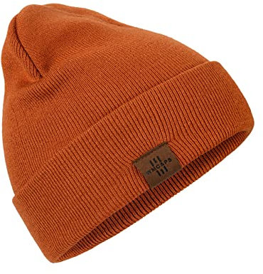 Beanie for Men, Comfortable Breathable Soft Beanie, Fashion Winter Hats for Women and Men, Gifts for Him/Her (Dark Orange)