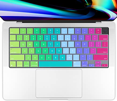 Batianda Hochwertige Tastaturabdeckung für MacBook Pro 14 Zoll/16 Zoll 2021/2023 M4/M3/M2/M1 Pro/Max Chip und MacBook Air 13 Zoll/15 Zoll, Silikon-Schutzhülle, Mehrfarbig