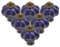 Seimneire 12pcs Navy Blue Vintage Ceramic Cabinet Knobs, Dresser Knobs with Mounting Screws