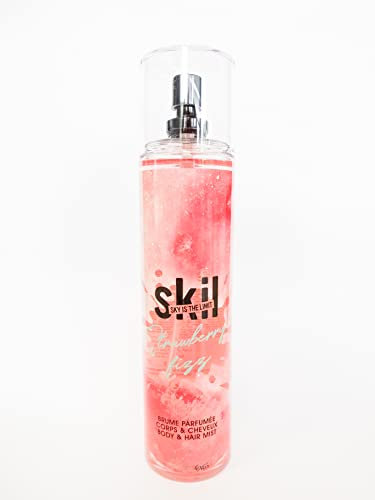 SKIL - Brume Parfumée Femme Strawberry fizz - Collection Milky Way - Parfum Fraise Vanille - Flacon Vaporisateur 250 ml - Fabriqué en France à Grasse