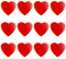 Amosfun Rote Herz Liebe Emaille Pin Dekoration 12 Stücke Valentinstag Emaille Anstecknadel Kleidung Brosche Herz Liebe Brosche Für Kleidung Taschen Hüte