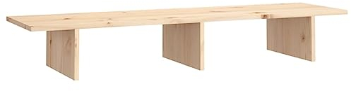vidaXL Monitorständer Schreibtischaufsatz Monitorerhöhung Bildschirm Aufsatz Bildschirmerhöhung Bildschirmständer 100x27x15cm Massivholz Kiefer