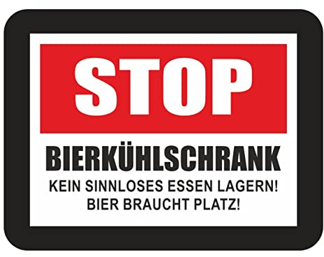 Spaß Kostet Aufkleber Stop Bierkühlschrank Kein sinnloses Essen lagern