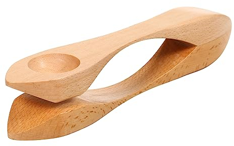 FOKH Holz-Musiklöffel, Folk-Percussion-Instrument, Naturholz, Volksklang, traditionelle Percussion-Löffel, tolles Geschenk für Erwachsene und Kinder, Musiklöffel aus Holz