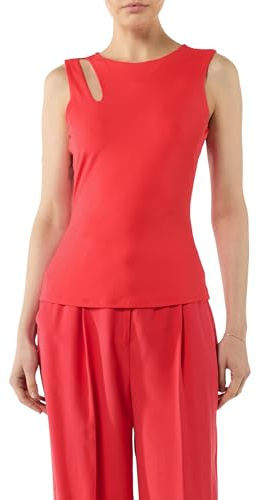 Comma Jersey-Top mit Cut-Out an der Schulterpartie