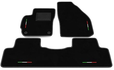 Fußmatten kompatibel mit Mazda 5 2005-2010 Italien Flagge, maßgeschneiderte Automatten Set, Teppich Teppich Set
