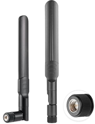 Vecys 2PCS Doble Banda WiFi 2.4GHz 5GHz 5.8GHz Antena SMA Macho Antena 8dBi 15cm/6in para WiFi Router Red Inalámbrica Camión Remolque Retrovisor Cámara de Marcha atrás Monitor