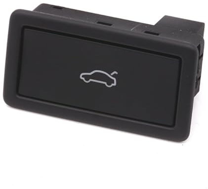 Autoteil for Audi A4 B8 A6 C7 A8 Q7 VW Passat for Skoda Octavia Superb Elektrische Stamm Deckel Lock Schalter Push buttonSchwarz Chrom Autoteil (Color : Black)