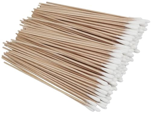 Ninesung 500 Pcs 6 Inch Long Cotton Swabs, Cotton Tipped Applicator, Swabs for Pets Cleaning, Oil Makeup Gun Applicators, Eye Ears Eyeshadow Brush and Remover Tool, Gun Cleaning or Makeup