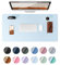 YSAGi Leather Desk Mat, Large Mouse Mat, Non-Slip Desk Pad, Waterproof PU Leather Table Protector Writing Pad for Office and Home (60 x 35 cm, Baby Blue)