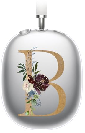 Head Case Designs Offizielle Nature Magick Buchstabe B Blumiges Monogramm Buchstabe 1 Soft Gel Handyhülle Hülle kompatibel mit Apple AirPods Max