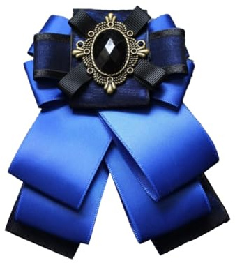 JKQBUX Nœud papillon réglable de style rétro britannique pré-noué pour homme et femme Uniforme cravate nœud papillon ruban satin