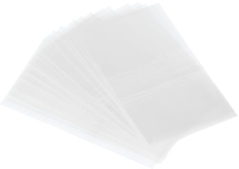 PATIKIL 50x30mm PVC perforierte Schrumpfbänder, 500 Stück Schrumpffolie für Flaschen, Gläser, Dosen und Behälter, passend für Verschlussdurchmesser von 1,1 bis 1,18 Zoll, transparent.