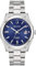 Bulova Surveyor automatic men's watch, blue background, 96B436, steel case and bracelet