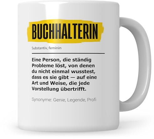 Sweetify Buchhalterin Tasse lustig Rechnungswesen Witz Bilanz Buchhaltung Geschenk