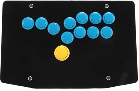 Cuifati Palanca Stick Controlador de 12 Teclas Street Fight para PC/Ps3/Switch/Steam Gaming Keyboard-Soporta Hot Swap y SOCD, con Función Turbo