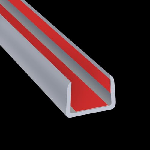 Rubber Edge Trim, Flexible Edge Banding, 16mm(5/8) U Channel Furniture Edge Protector, Self Adhesive Edge Guards for Plywood, Wood, Glass Parts, 6m, Grey Color