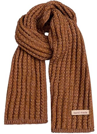 FORVEVO Winter Schal Herren Damen,Warm Strickschal,Weich Winterschal Unisex,Verschiedene Aktivitäten Drinnen und Draußen(Braun)