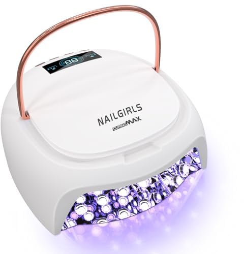 Lampada per Unghie Ricaricabile,NAILGIRLS 80W Asciuga Unghie Senza Fili Fornetto Unghie 4 Modalità Timer Sensore Auto Lampade UV Per Unghie Lampada Unghie LED UV Professionale Per salone