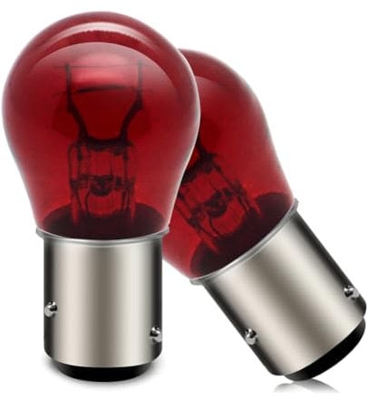 SOFOC-BAW15D PR21W/5W Luces de Freno Luz de Estacionamiento Luz Trasera Para Autos/Barcos y Autocaravanas S25 12V Rojo Doble Contacto 2Pzs
