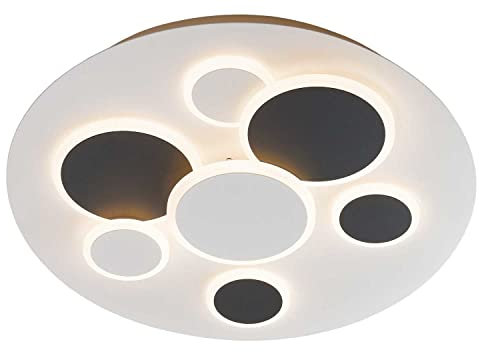 casa Nova LED-Deckenleuchte - Weiß - Kunststoff - Ø 50 cm - dimmbar