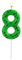 Pixel Miner Birthday Cake Candle, Cake Toppers Green Number Birthday Candles Dynamite Birthday Candles TNT Themed Birthday Candles for Party Decoration Supplies (8)