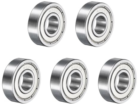 QUARKZMAN 5 Stück 6000ZZ Kugellager 10x26x8mm aus hochfestem Kohlenstoffstahl Doppelschild Lager für Elektromotor, Haushaltsgeräte, Gartengeräte