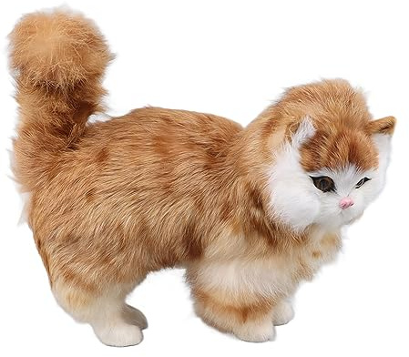 Itonash Realistisches Plüschkatze Spielzeug, Lebensechter Stofftier für Wohnkultur, Bildungsspiel (Simulierte Katze)