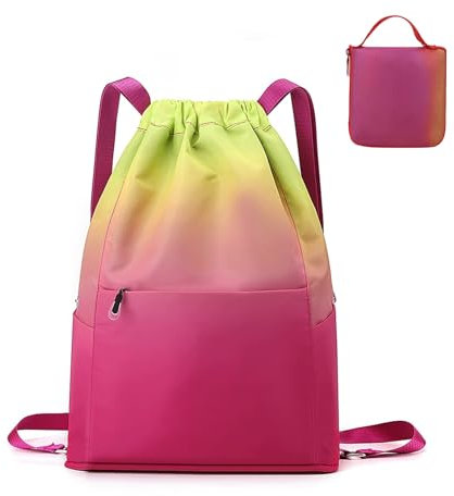 RisePlus Mochila Cuerdas para Mujer Hombre, Impermeable Saco de Cuerdas Gran Capacidad Mochila Deportiva para Gimnasio Playa Natación Viaje