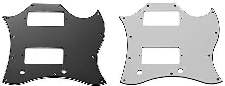 Schwarz Weiße PVC HH Gitarren -Pickguard Kratzplatte für SG Electric Guitars 3 Ply
