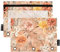 Fall Carnation Daffodil Rose Gold Classeur 3 anneaux Trousse à crayons avec fermeture éclair 2 pcs Transparent Document Bag Fournitures de bureau