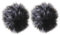 Kisangel Protective Mic Guard Windproof Microphone Covers in Black Grey Plush 5mm for Singer or User's Spit and Wind Interference