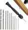 Taladro para hacer joyas, taladro manual ajustable con brocas de precisión, taladro ergonómico para manualidades de resina, metal, madera, herramienta de montaje de joyas, portátil y fácil de usar