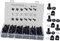KITANDOVE 1 set Rack Mount Cage Nut Screws Washers Square Lock Inserts for Enclosures Easy Installation Design for Gaming Cases and Other Applications