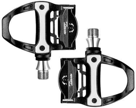 Carbon-Rennradpedale mit Cleats, 3 Kugellager, leicht, Klickpedal, 218 g, kompatibel dem SPD-SL-System