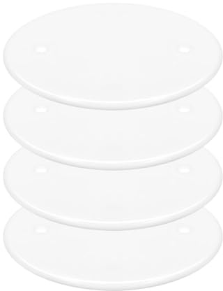Whispern Cloud 4PCS Round Blanking Plate Covers, 11.5cm White Ceiling Hole Covers with Screws for Outlet Switch Electrical Wall Openings