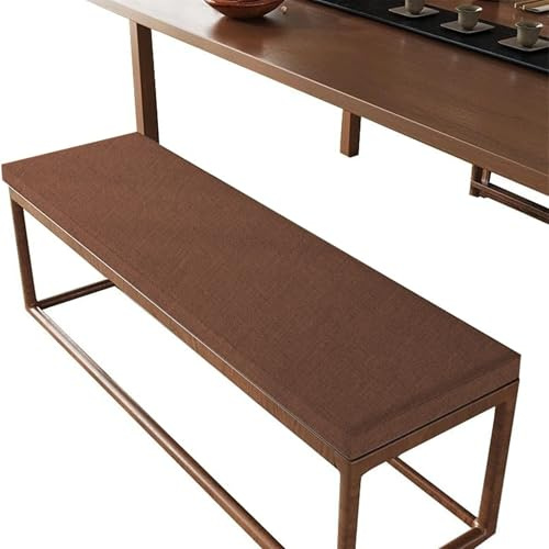 GOUBO Benutzerdefinierte Bankkissen 45 x 50 cm Unterseite Antirutsch Biertischauflagen Waschbar Abnehmbar für Fensterbank Outdoor Gartenmöbel Terrasse Drinnen Sitz, braun