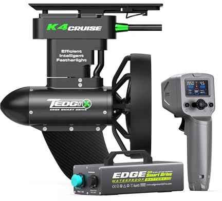 Tedgix K4C Motor für SUP&Kajak, 400W bürstenloser Unterwasserantrieb mit B8 Akku und Fernbedienung mit Tempomat, Elektrofinne für Stand Up Paddle, Boost Fin für Kanu Schlauchboot, K4 Upgraded Version