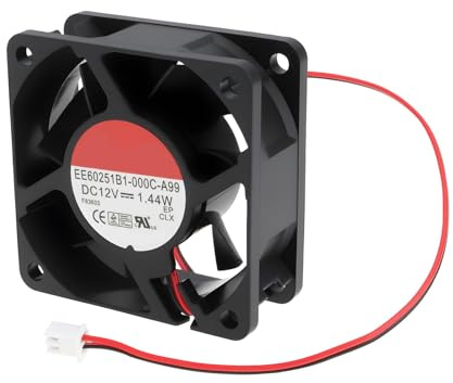 AS Axis Spindleon Ventilador Axial 6025 Compatible con EE60251B1-A99 60x60x25 mm 12 v DC para Módulos de Alimentación Cajas NAS Impresoras