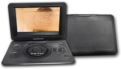 Mobile DVD Player, 10.1 Inch HD Portable Rotating Screen Smart TV VCD DVD Player SD Card USB Video black/purple high resolution(Black)