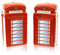 TRADITIONAL RED CERAMIC TELEPHONE BOX CRUET SET
