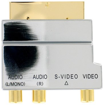 Thomson SCENIUM Scart-Adapter Scart-Stecker -> 3x RCA S-Video S-VHS Umschalter