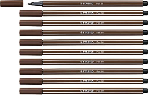 STABILO - Premium-Filzstift - Pen 68-10er Pack - braun