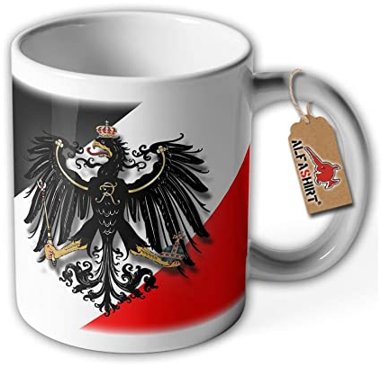 Original Militär Preußen SWR Schwarz Weiss Rot Adler- Tasse #6388a
