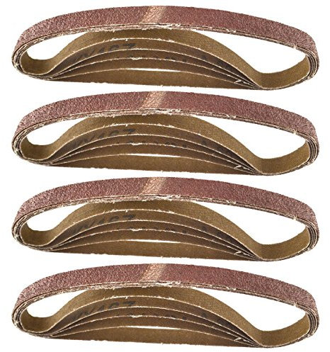 Belt Power Finger File Sander Abrasive Sanding Belts 457mm x 13mm 60 Grit 20 PK