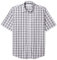 Amazon Essentials Men's Regular-Fit Short-Sleeve Poplin Shirt, Black Grey Plaid, XXL