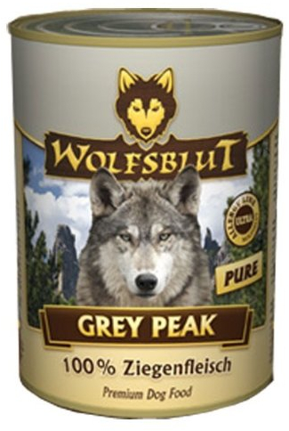 Wolfsblut - Grey Peak Pure - 6 x 395 g - Ziege - Nassfutter - Hundefutter - Getreidefrei