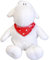 Sheepworld - 45563 - Schaf mit Halstuch Glücksbringer, ca. 18 cm, sitzend!!!, weich und flauschig Plüschtier, 100% Polyester, Weiß/Rot