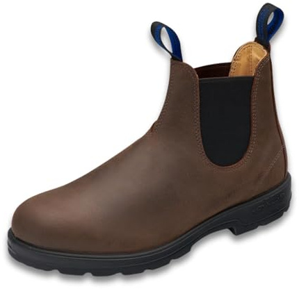 Blundstone 1477 Thermal Series Unisex Fully Waterproof Premium Leather Chelsea Boots for Men and Women with Insulated Shearling Footbed & Shock Absorption, Antique Brown, 8 US Men / 10 US Women / 7 AU