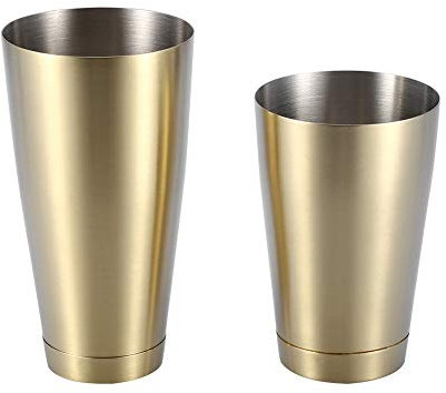 Coctelera de Boston - Coctelera de acero inoxidable resistente y duradero para coctelera (titanio dorado)